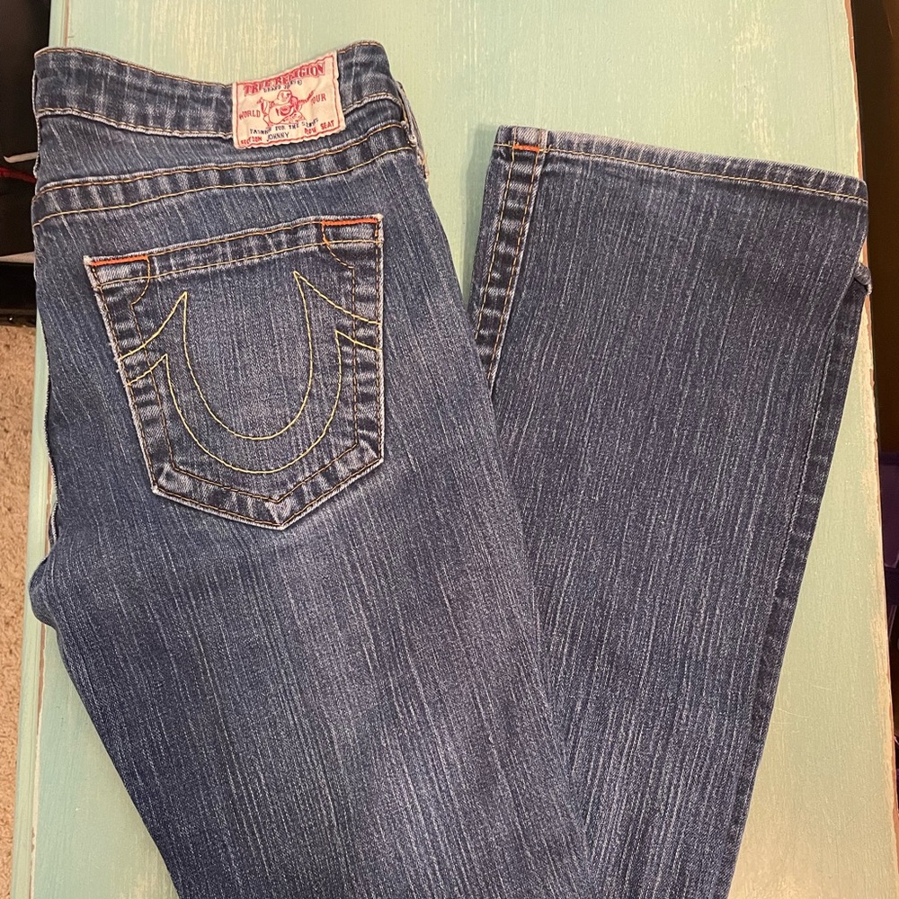 True Religion Jeans Women 30 Blue‎ Becca low rise flare